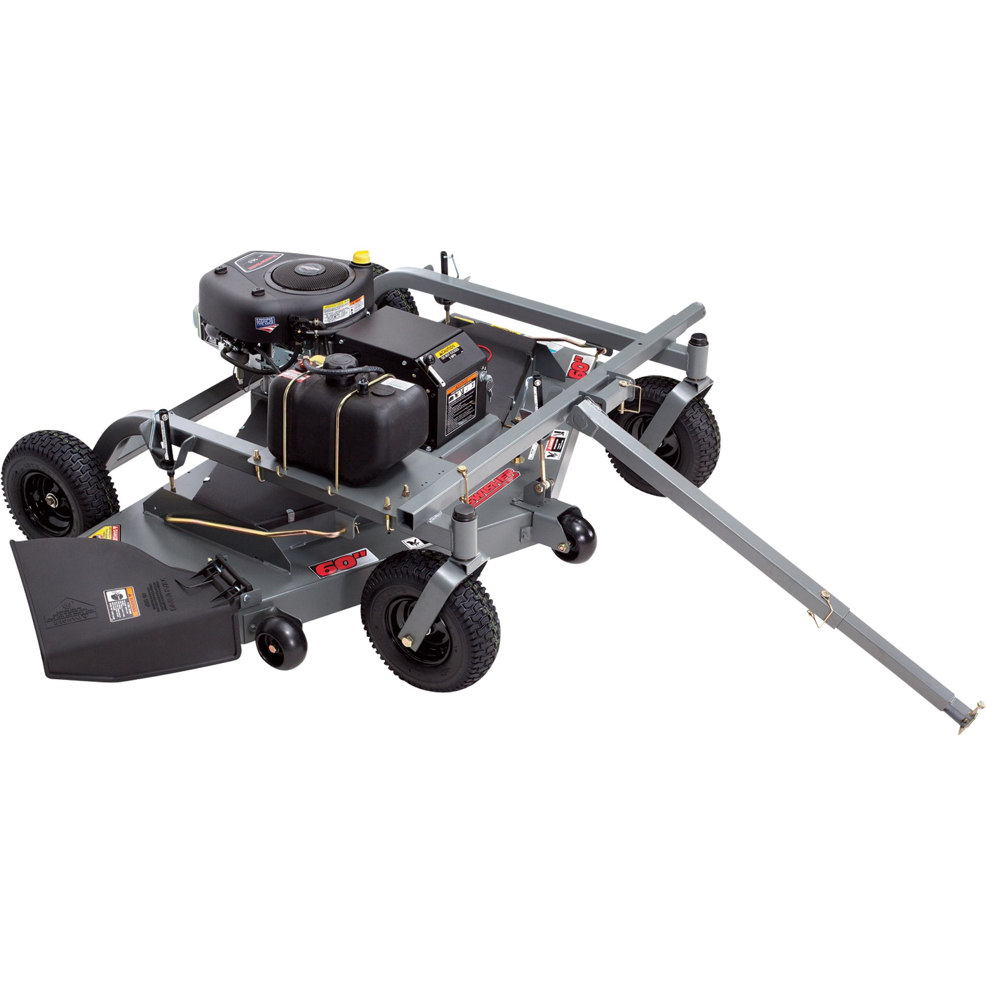 Swisher Finish-Cut Pull-Behind Mower with Electric Start — 500cc Briggs & Stratton Powerbuilt Engine, 60in. Deck, Model# FC14560BS